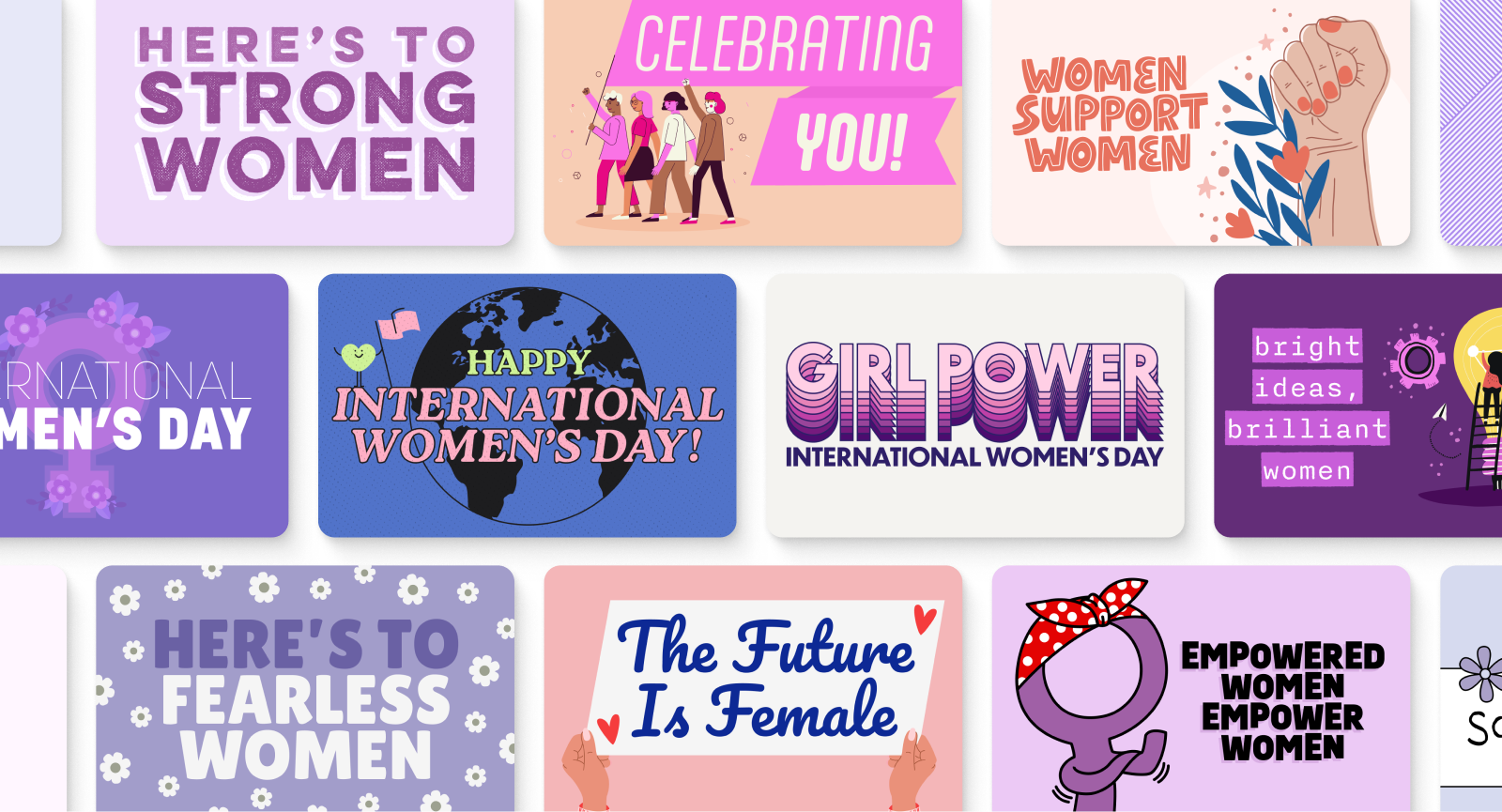 International Womens Day card designs