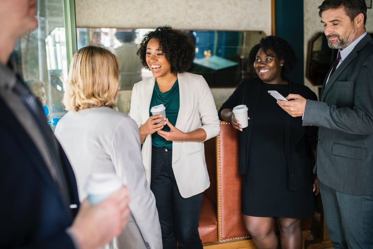 Members of customer appreciation advisory board communicating