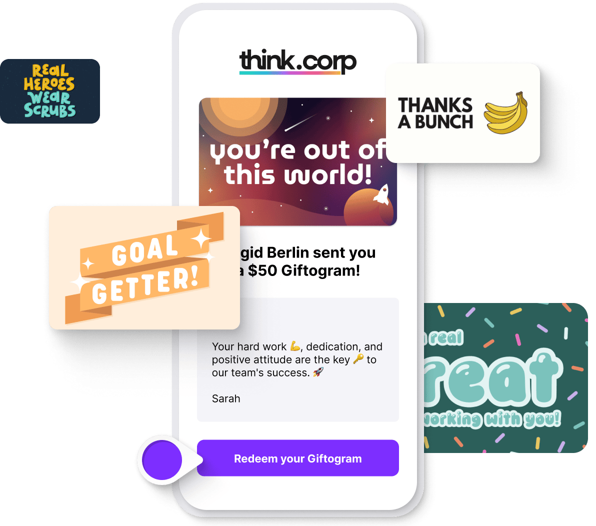 Custom branded corporate gift cards for employees