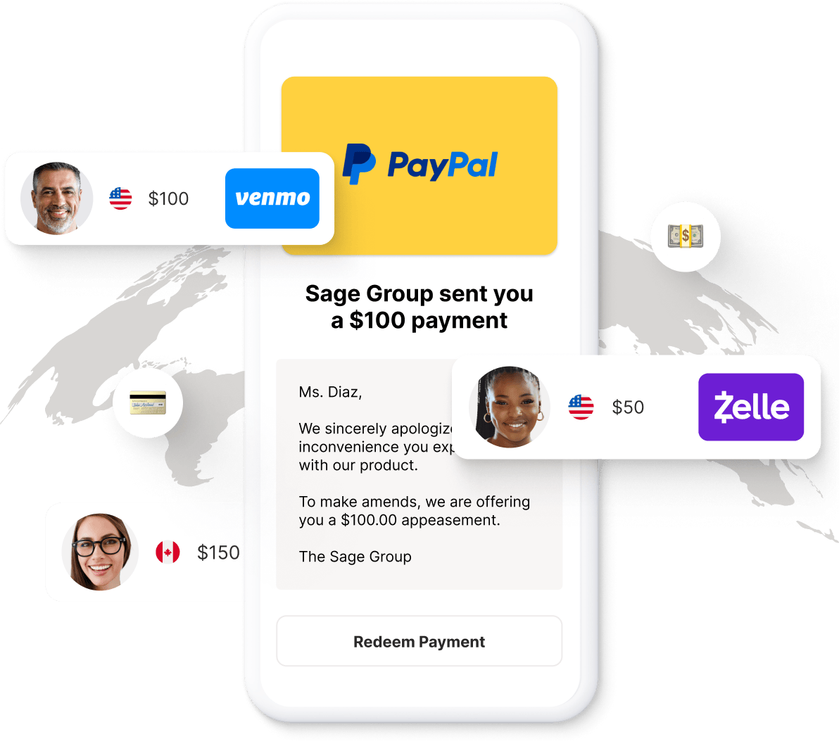 Sending digital cash disbursements