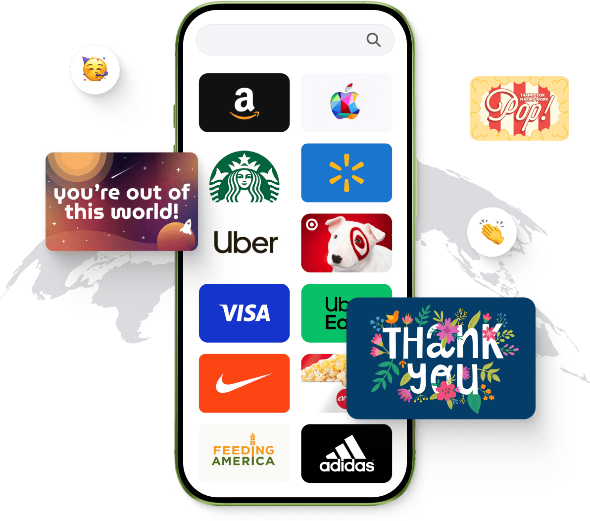 Select a gift card of your choice