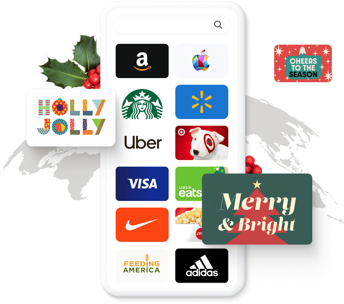 Select a gift card of your choice