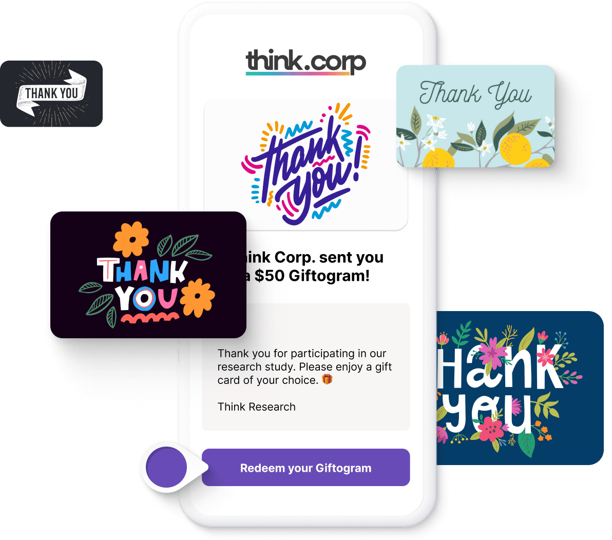 Custom branded gift card rewards