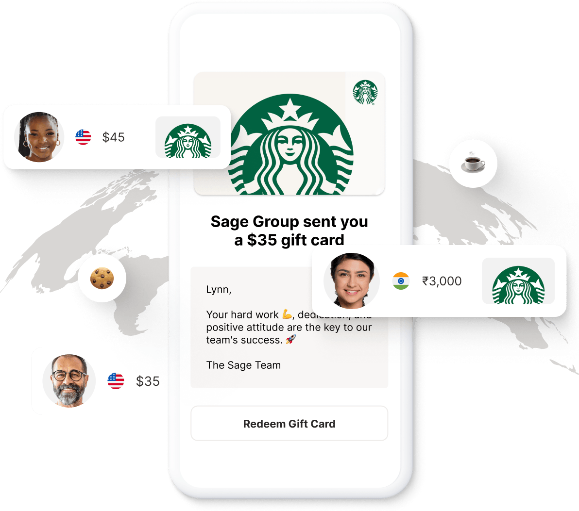 Starbucks gift cards