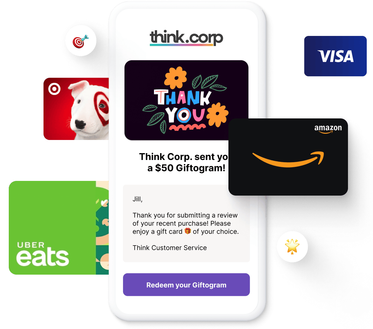 Consumer incentive gift cards by Giftogram