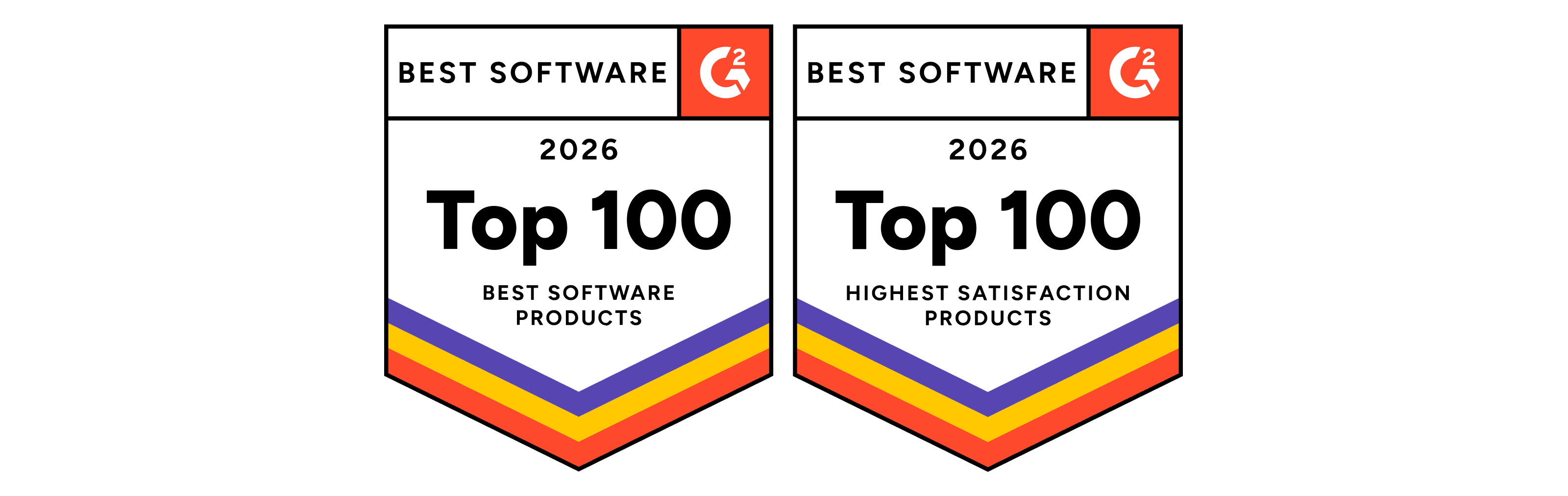 G2 2026 'Best Software' awards: Top 100 Best Software Products and Top 100 Highest Satisfaction Products for Giftogram.